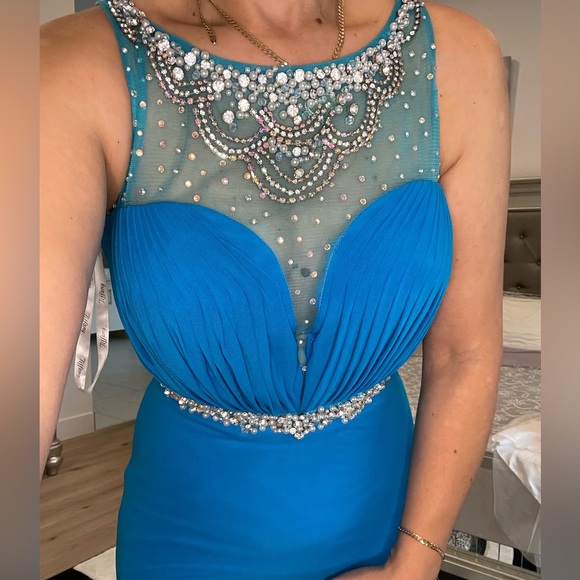 Tiffany Rhinestone Mermaid Dress - Picture 5 of 12